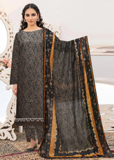 GREENISH GREY Lawn Full Suit 3 pc with Fancy Diamond Dupatta (Unstitched)