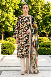 MULTI FLORAL Digital Printed 3Pc suit with Luxury Voile Dupatta(Unstitched)