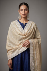 LAWN CRYSTAL CONTRAST CHICKAN KARI SHAWL