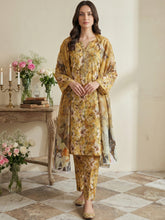 LIME YELLOW WITH MULTI PRINT Printed Premium Lawn Full Suit 3pc Suit (Unstitched)