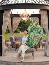 SHADES OF GREEN Digital AIR JET DOBBY DORIA SUPREME QUALITY COTTON with Light weight Pure Crinkle Digital Dupatta 3pc Suit (Unstitched)