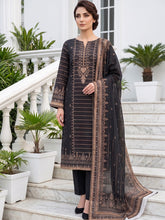 BLACK, DARK & LIGHT BEIGE Premium Classic Lawn 3pc Suit with Light Weight Voile Dupatta (Unstitched)