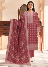 ROSEWOOD 3Pc Premium Dhanak Printed Suits (Unstitched)