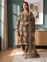 MEHNDI GREEN DIGITAL PRINTED PREMIUM LAWN SUIT WITH FINE LAWN DUPATTA 3Pc (Unstitched)