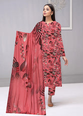 PINK AND BROWN 3pc Premium Doria linen suit with linen dupatta (Unstitched)