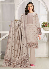 FAWN & BROWN 3Pc Premium Dhanak Printed Suits (Unstitched)