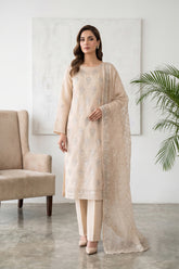 Chiffon Embroidered 3Pc Suit (Unstitched)