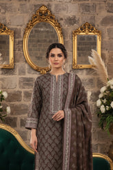 ASH BROWN 3Pc Premium Dhanak Printed Suits (Unstitched)