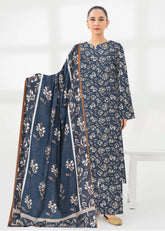 AEGEAN BLUE 3pc Premium Doria linen suit with linen dupatta (Unstitched)