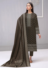 DEEP MEHNDI GREEN 3Pc Premium Dhanak Printed Suits (Unstitched)