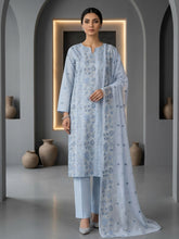 ICE BLUE LAWN Embroidered 3Pc Suit (Unstitched)