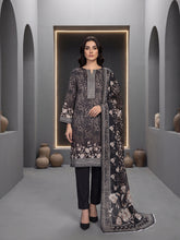 BLACK & BROWN Premium Classic Lawn 3pc Suit with Luxury Voile Dupatta (Unstitched)