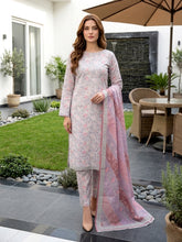 MULTI FLORAL DIGITAL PRINTED PREMIUM LAWN WITH FANCY DIAMOND DUPATTA 3Pc Suit (Unstitched)
