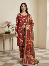 VIVID MAROON WITH MULTI PRINT Printed Premium Lawn Full Suit 3pc Suit (Unstitched)