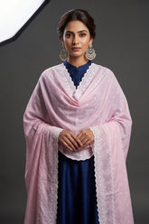 LAWN CRYSTAL CONTRAST CHICKAN KARI SHAWL