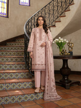 CHIC PEACH WITH MULTI PRINT Digital Printed 3Pc suit with Luxury Voile Dupatta(Unstitched)