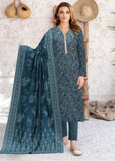 BLUE SAPPHIRE 3Pc Premium Dhanak Printed Suits (Unstitched)