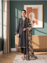 BLACK & DARK VANILA DIGITAL PRINTED PREMIUM LAWN SUIT WITH FINE LAWN DUPATTA 3Pc (Unstitched)