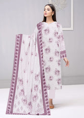 SHADES OF PURPLE 3pc Premium Doria linen suit with linen dupatta (Unstitched)