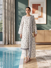 CREAM & BLACK DIGITAL PRINTED PREMIUM LAWN SUIT WITH FINE LAWN DUPATTA 3Pc (Unstitched)