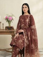 DARK MAROON & EARTHY BROWN Printed Premium Lawn Full Suit 3pc Suit (Unstitched)