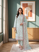 BABY BLUE WITH MULTI DIGITAL PRINTED PREMIUM LAWN SUIT WITH FINE LAWN DUPATTA 3Pc (Unstitched)