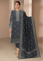 OBSIDAIN BLAKISH GREEN 3Pc Premium Dhanak Printed Suits (Unstitched)