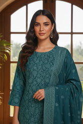 SKOBELOFF FEROZI 3Pc Premium Dhanak Printed Suits (Unstitched)