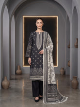 BLACK & DULL PALE Premium Classic Lawn 3pc Suit with Luxury Voile Dupatta (Unstitched)