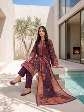 MATTE PURPLE WITH MULTI Premium Classic Lawn 3pc Suit with Light Weight Voile Dupatta (Unstitched)