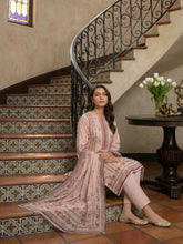CHIC PEACH WITH MULTI PRINT Digital Printed 3Pc suit with Luxury Voile Dupatta(Unstitched)