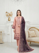 CANDLELIGHT PEACH & PURPLE HAZE Premium Swiss Voile 3 PC Printed Suit (Unstitched)