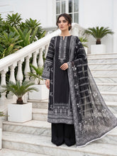 BLACK & WHITE Premium Classic Lawn 3pc Suit with Light Weight Voile Dupatta (Unstitched)