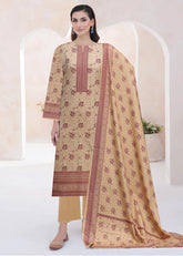 CHAMPAGNE 3Pc Premium Dhanak Printed Suits (Unstitched)