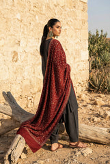 EMBROIDERED SWISS CANDLE WORK SHAWL