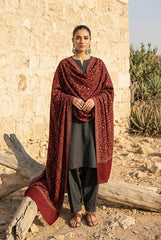 EMBROIDERED SWISS CANDLE WORK SHAWL
