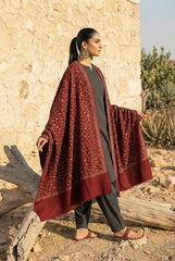 EMBROIDERED SWISS CANDLE WORK SHAWL