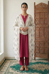 Embroidered Lawn Jaal with Sequins Shawl