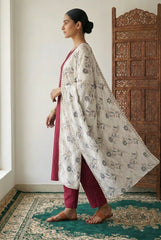 Embroidered Lawn Jaal with Sequins Shawl