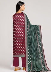MAGENTA AND GREEN Lawn Printed 3Pc Suit (Unstitched)
