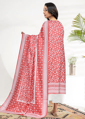 PINK Lawn Pasted 3Pc Suit (Unstitched)