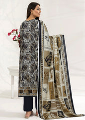 BLACK AND BROWN Lawn Printed 3Pc Suit (Unstitched)