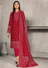 DARK PINK Premium Swiss Voile 3 PC Printed Suit (Unstitched)