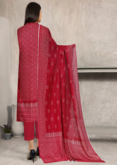 DARK PINK Premium Swiss Voile 3 PC Printed Suit (Unstitched)