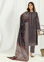 STEEL GREY Lawn Printed 3Pc Suit (Unstitched)