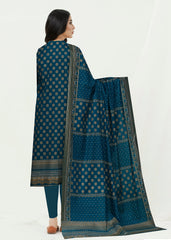 TEAL GREEN Lawn Pasted 3Pc Suit (Unstitched)