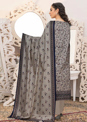 IVORY, BLUE AND MAROON Lawn Printed 3Pc Suit (Unstitched)