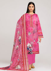 PINK Digital Printed Premium Lawn 3pc Suit (Unstitched)