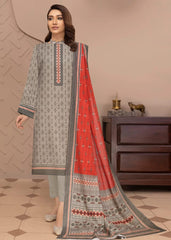 LIGHT MEHNDI GREEN AND ORANGE Premium Swiss Voile 3 PC Printed Suit (Unstitched)