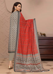 LIGHT MEHNDI GREEN AND ORANGE Premium Swiss Voile 3 PC Printed Suit (Unstitched)